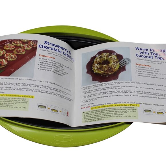 Vintage Microwave Grill RANGE MATE Multi-Cooker Nonstick Lime Green + book NEW - Picture 10 of 10